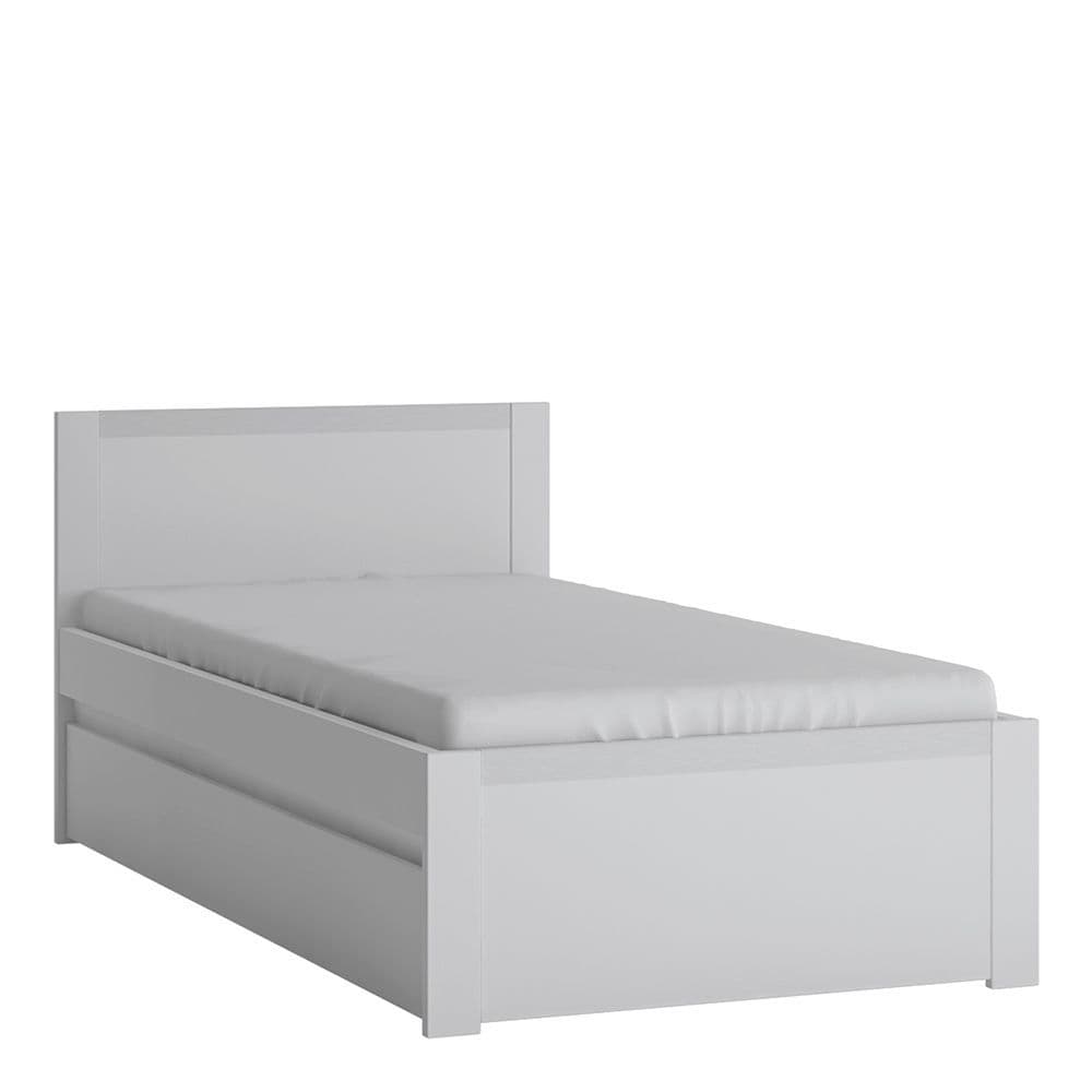 Alita 90cm Bed with underbed drawer in Alpine White